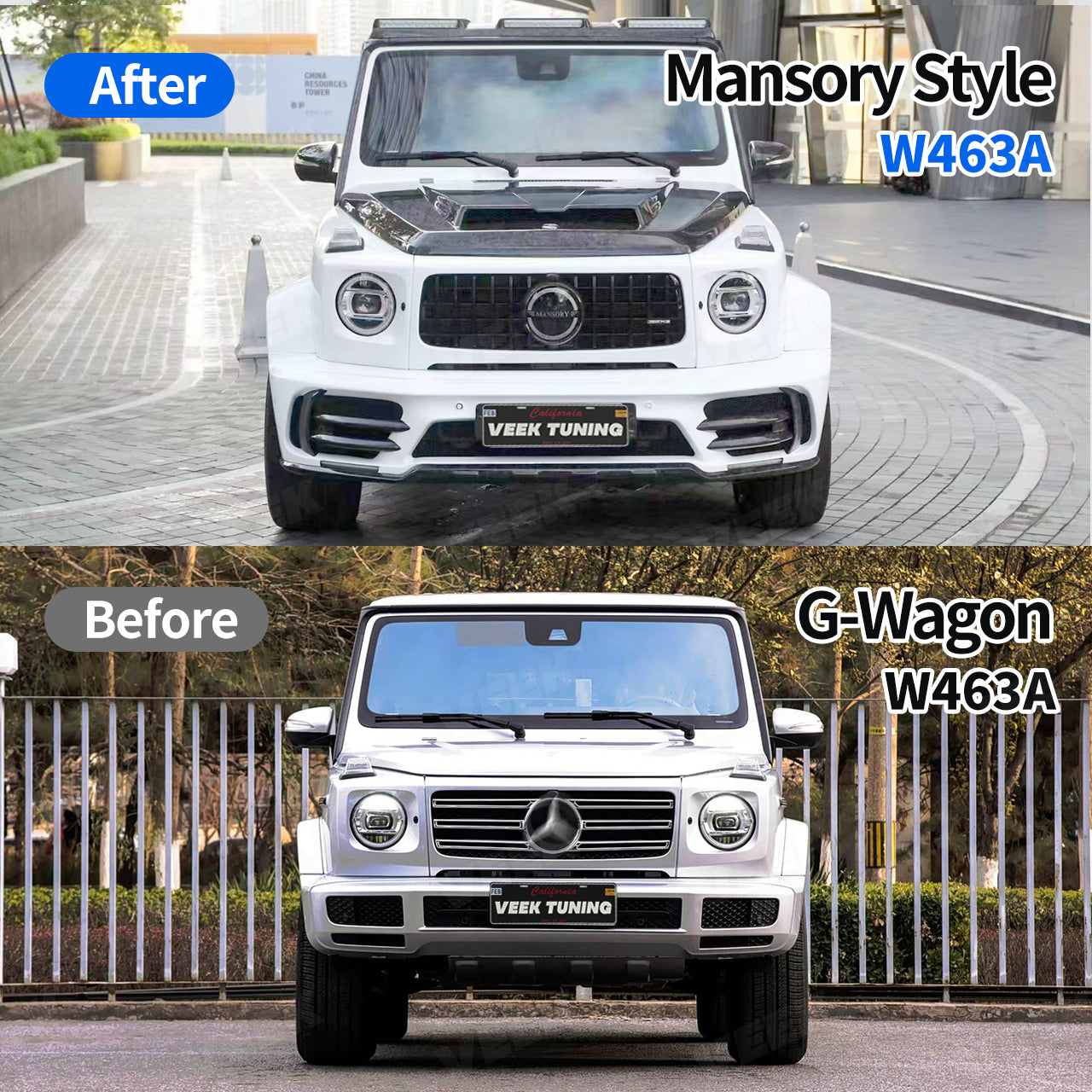 Custom Mansory-Style Dry Carbon Fiber Kit for Mercedes-Benz G-Class W463A