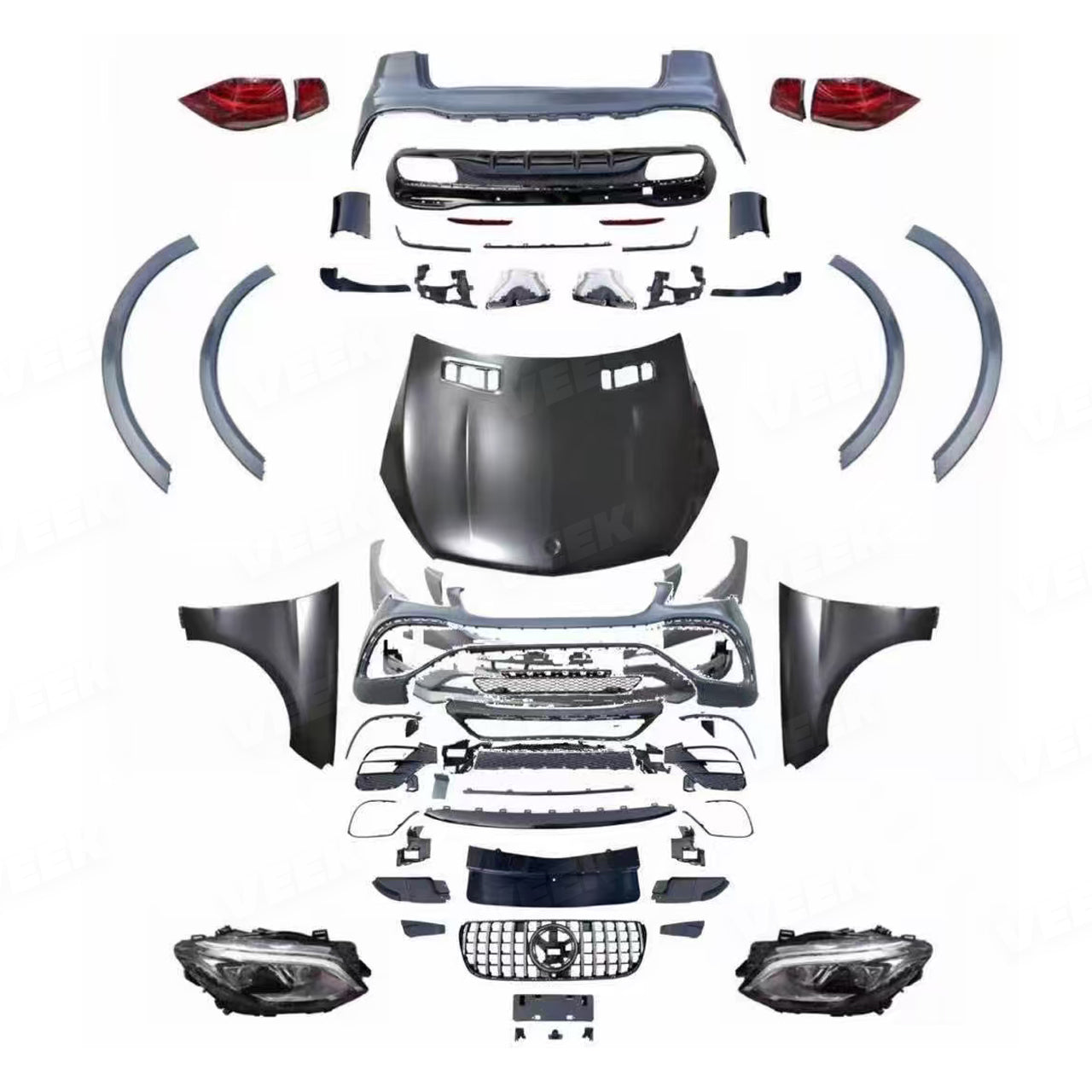 Mercedes Benz ML W166 (2011-2015) Upgrade Old to New AMG GLE 63 W167 Style Body Kit