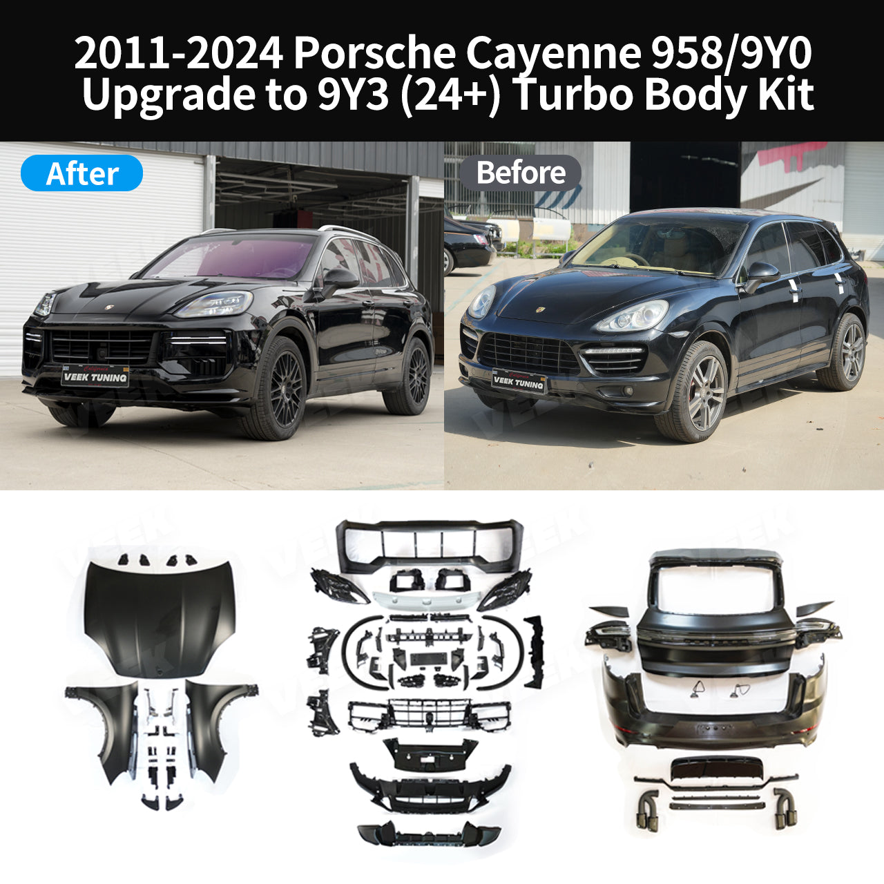 Porsche Cayenne 2011-2024 958/9Y0.1 Old to New 9Y3 (24+) Turbo Body Kit