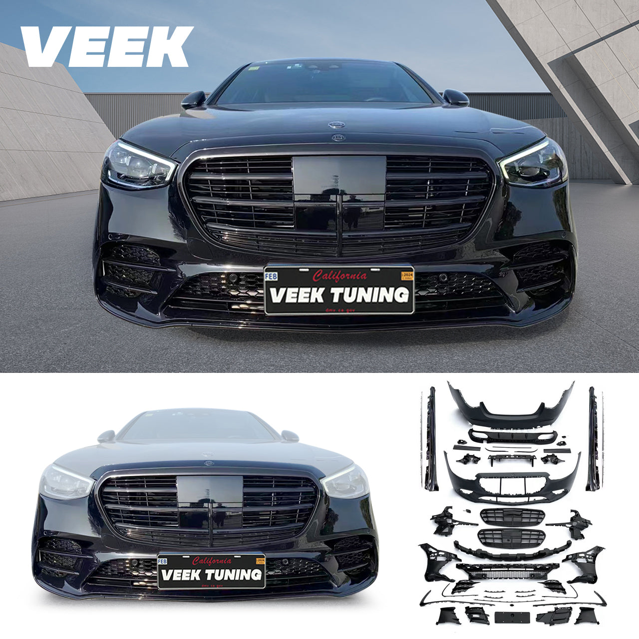 For Mercedes S-Class W223 to AMG Line Body Kit