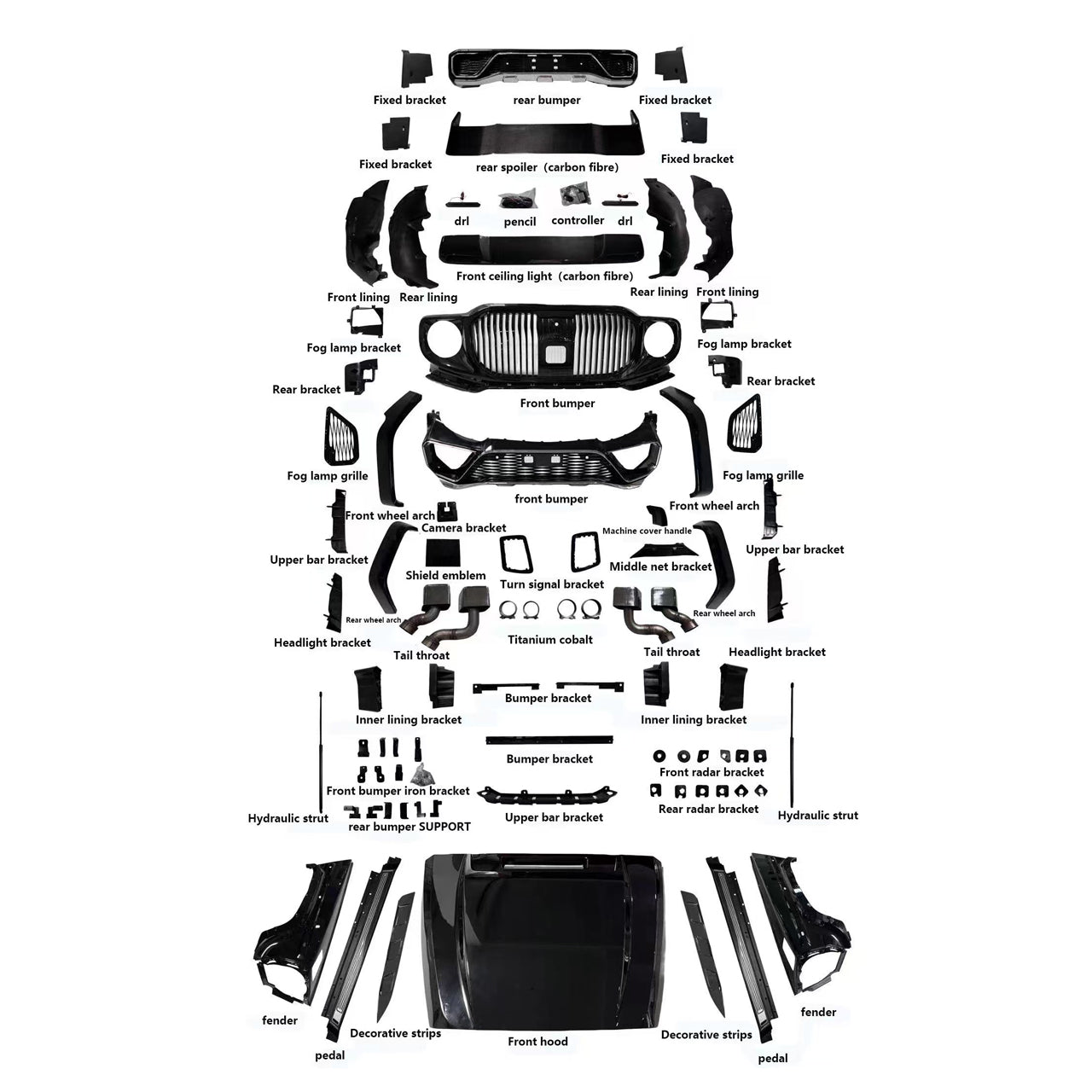 W463A/W465 2019-2025 G55/350/450d/500/550 G-WAGON EXTERIOR UPGRADE TO Maybach G900 Style Body Kit