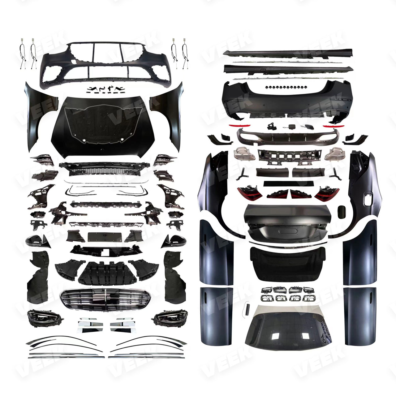 For Mercedes S Class W221 (2006-2013) Old-to-New W223 (2024+) 63 AMG/Maybach Style Body Kit