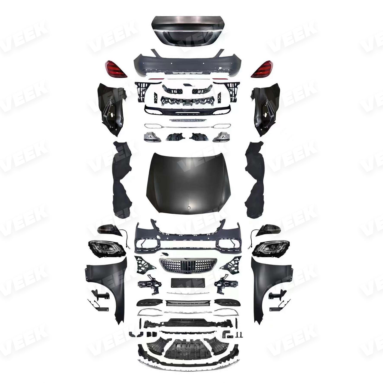 For Mercedes S-Class W221 (2006-2013) Upgrade to W222 MAYBACH Style Conversion Kit