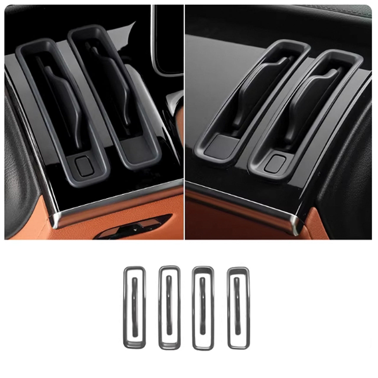S-Class W223 Air Vent Anti-Glare Sticker, Matte Black Style