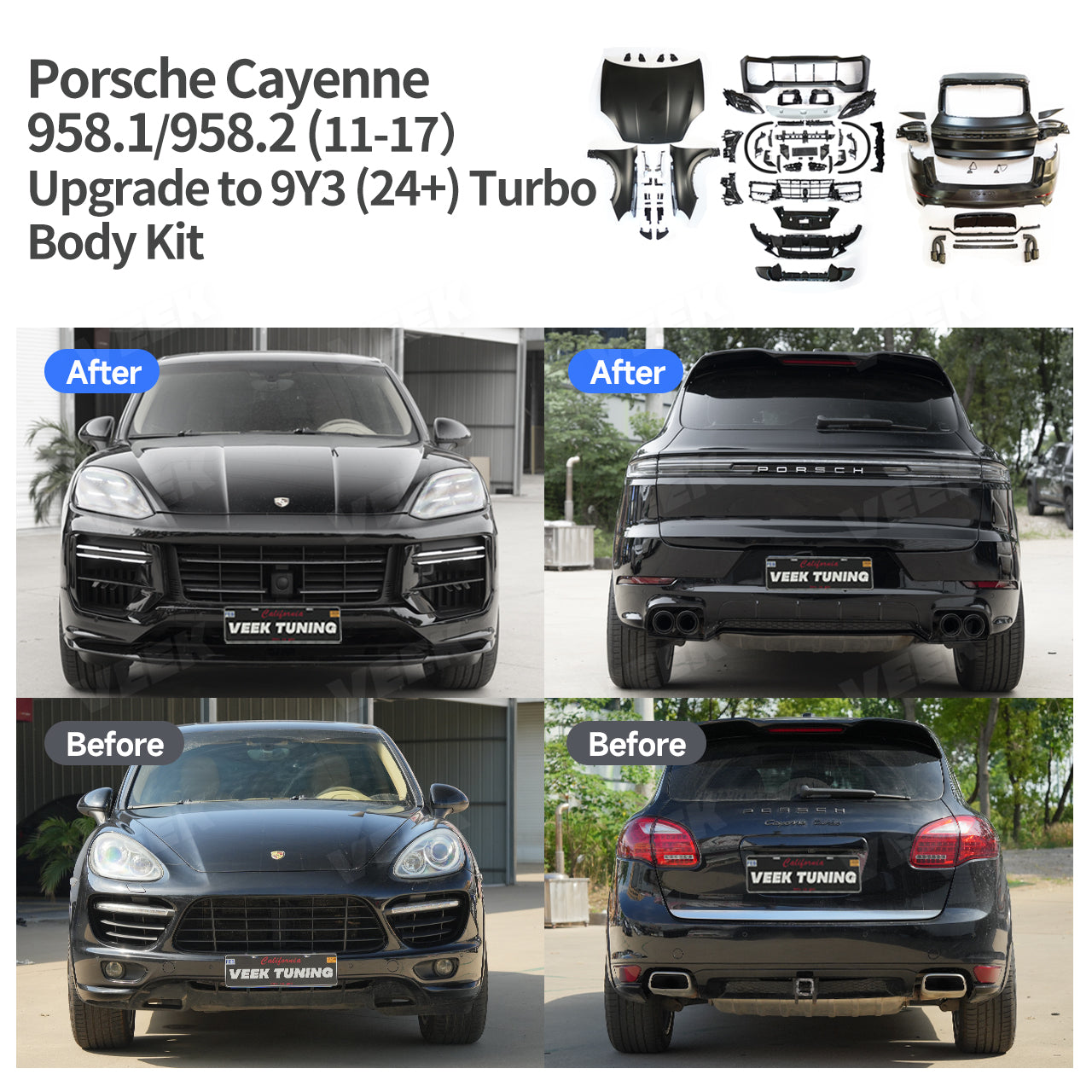 Porsche Cayenne 2011-2024 958/9Y0.1 Old to New 9Y3 (24+) Turbo Body Kit