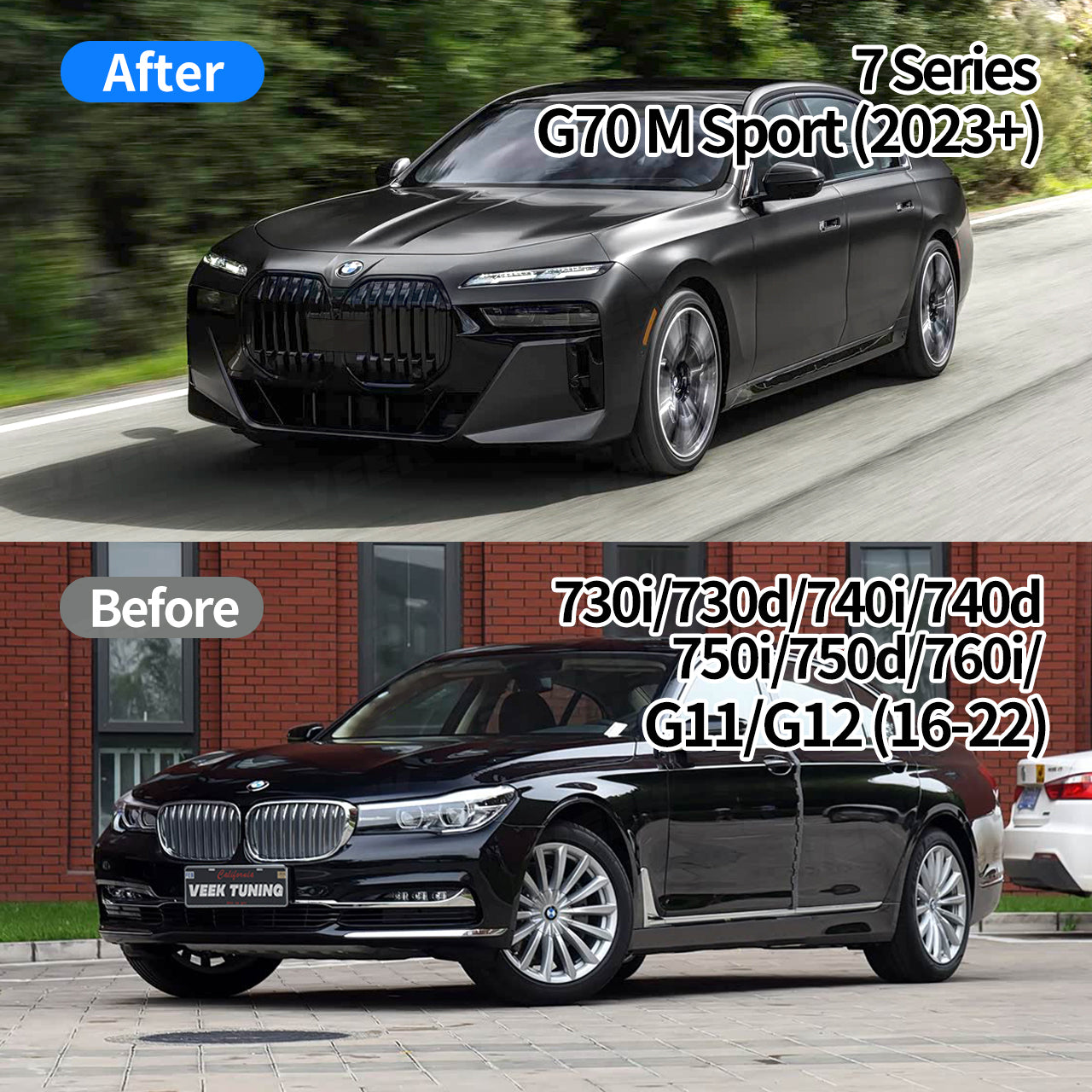 2023+ G70 M Sport 760/740 Body Kit for BMW 7 Series G11/G12 (2016-2022)