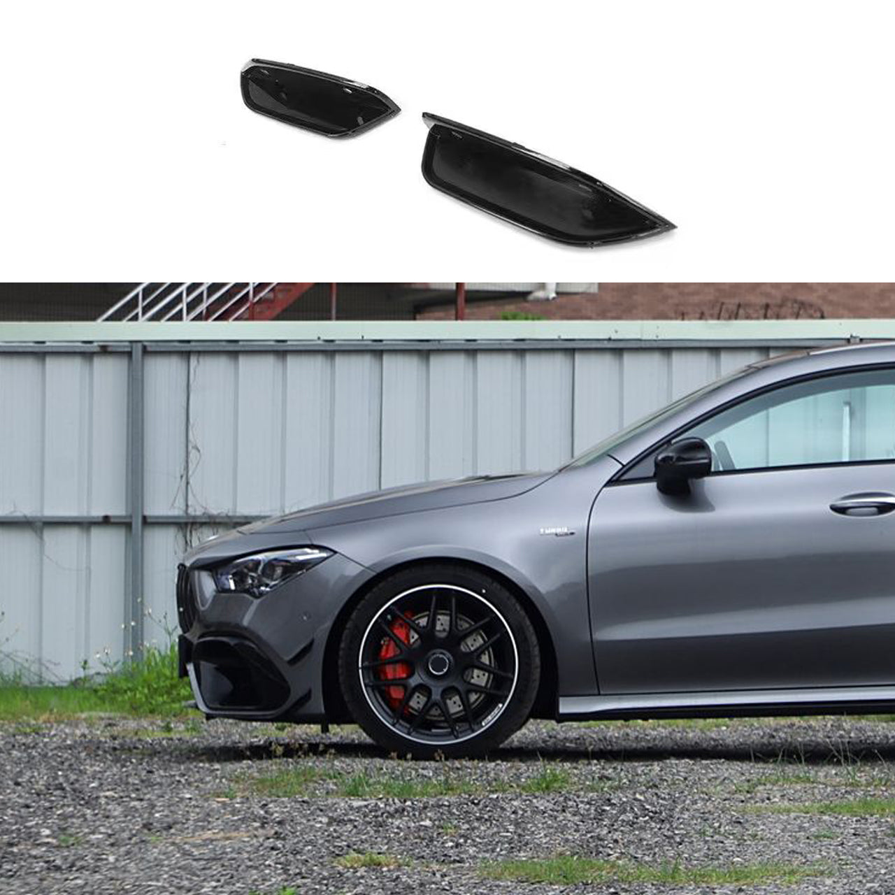 For CLA C118 2019+ Upgrade to CLA 45 Body Kit (Gloss Black)
