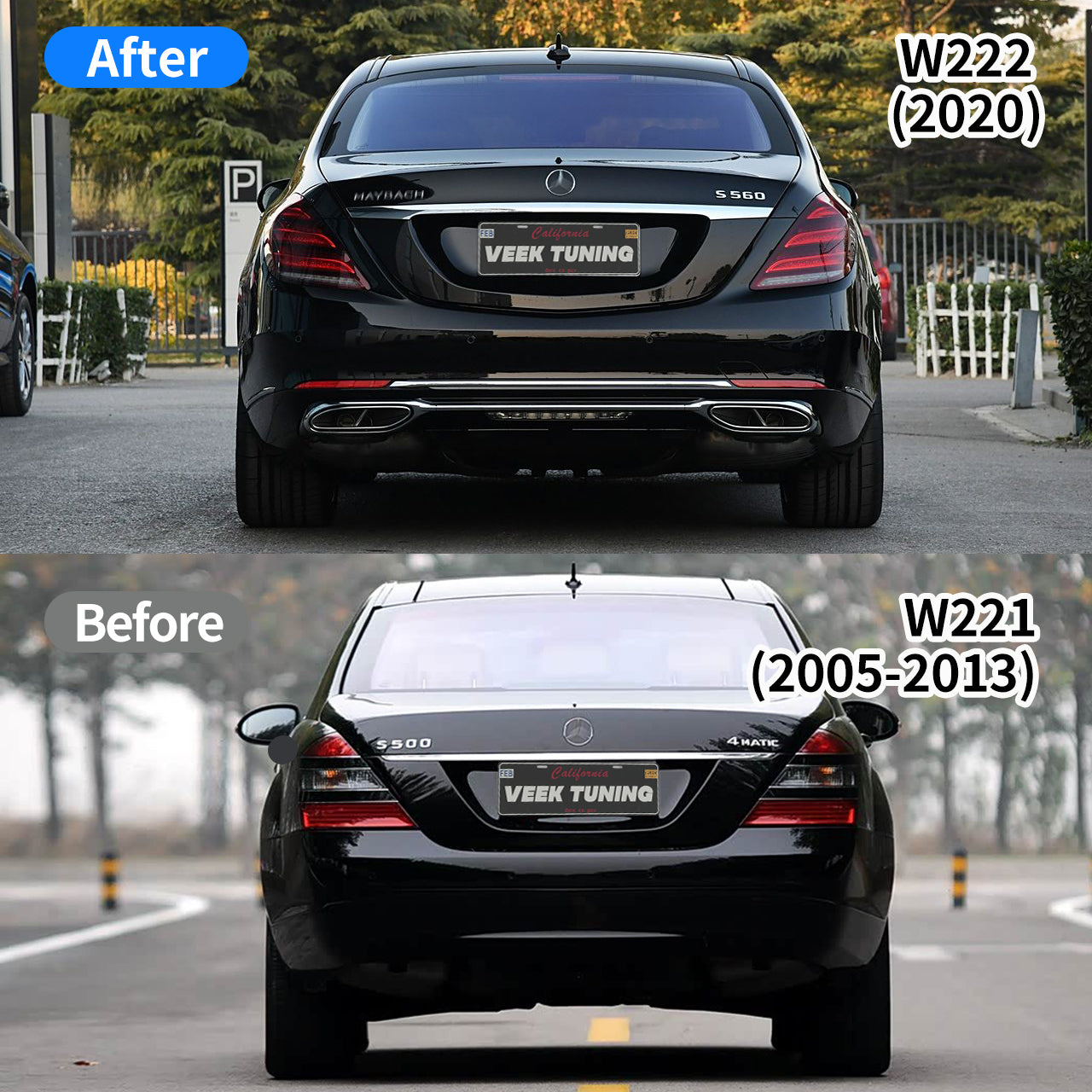 For Mercedes S-Class W221 (2006-2013) Upgrade to W222 MAYBACH Style Conversion Kit