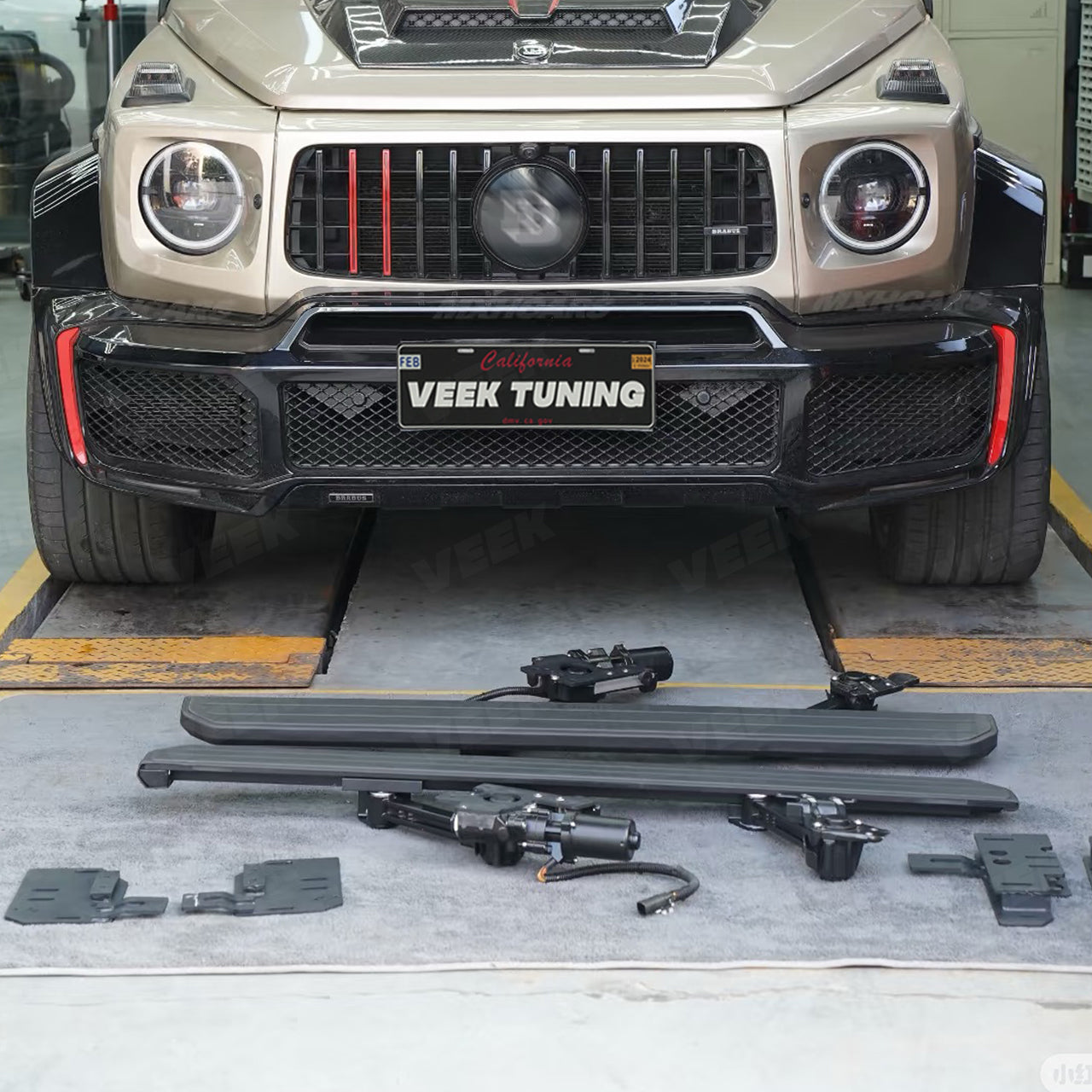 Long Electric Running Boards/Electric Side Steps for 2019–2025 G Wagon W463A/W465 G63/G500 Extra Exterior Kits