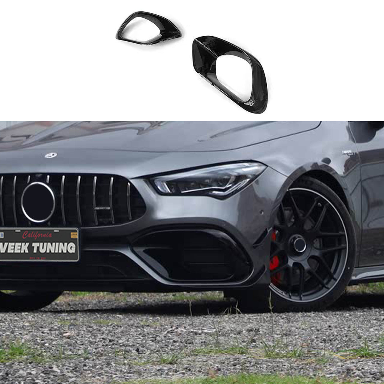 For CLA C118 2019+ Upgrade to CLA 45 Body Kit (Gloss Black)
