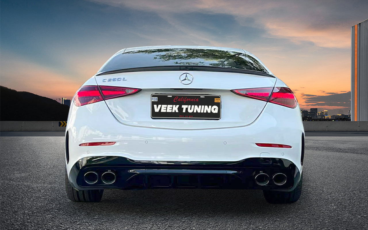 Mercedes C-Class W206 Upgraded with C43 Rear Lip and Exhaust Tips