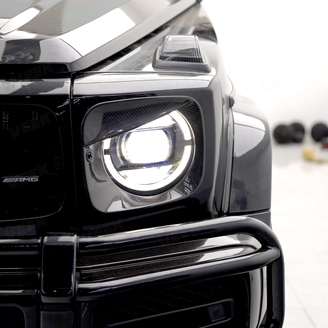 Carbon Fiber Demon Eye Headlight Cover for G Wagon W463A W465