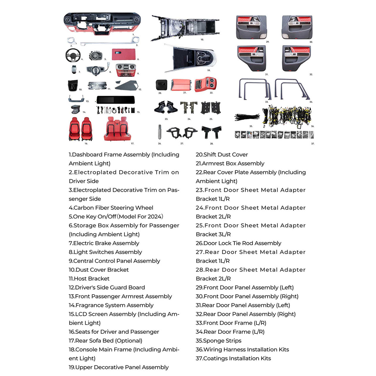 2002 -2018 Interior Old to New W463A- Advanced Edition For G Wagon W463