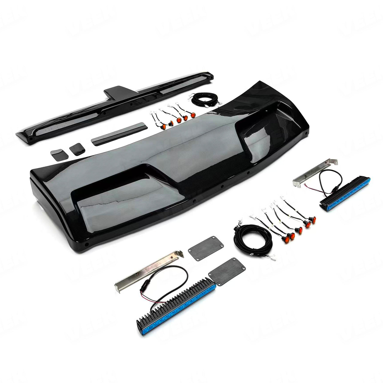 BRA/4x4/6x6 Carbon Fiber Front Roof Spoiler with LED for 2019-2024 G-Class W463A