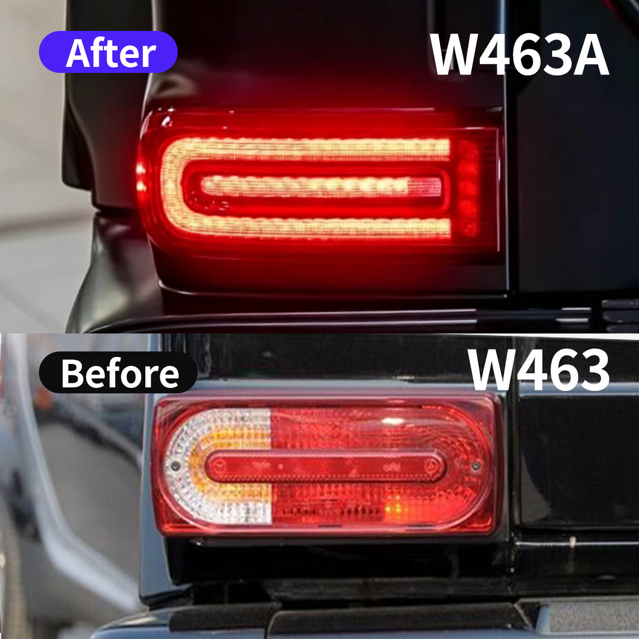 2024 G63 Style 1:1 LED Tail Lights for Mercedes G Wagon W463 2002–2018 Upgrade