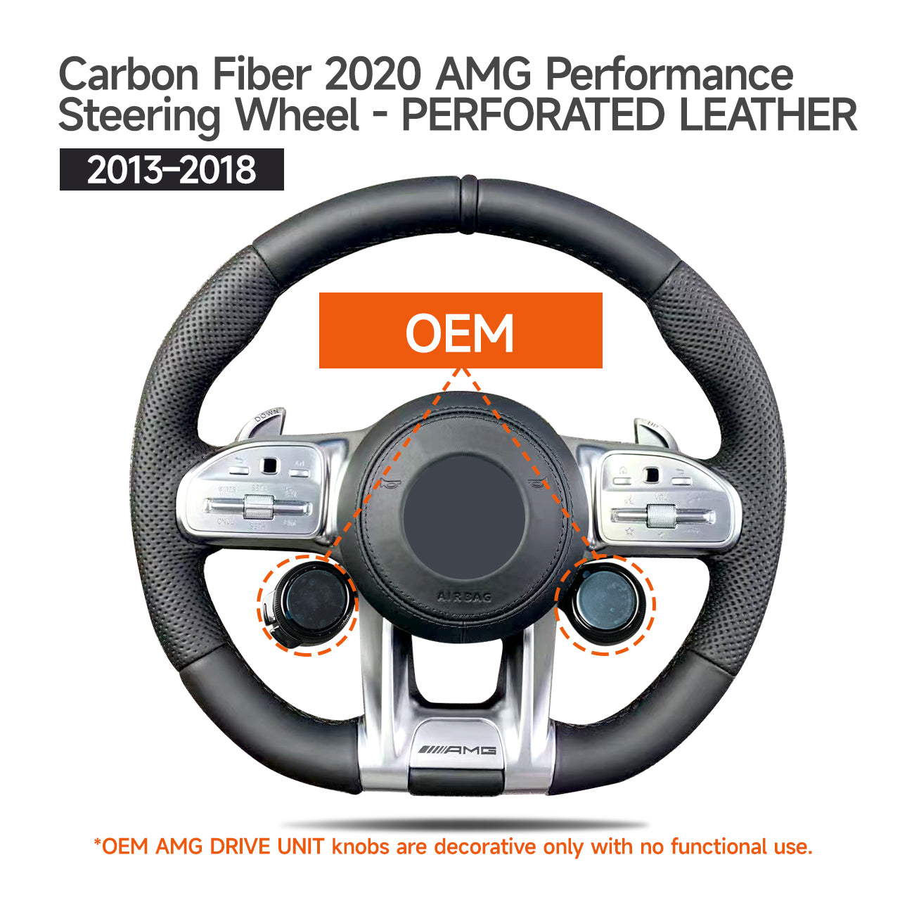 Mercedes-Benz G Wagon W463 2003-2018 upgrade to W463A/465 2019-2025 Foged Carbon Fiber AMG/Brabus Performance steering wheel/with AMG Drive Unit