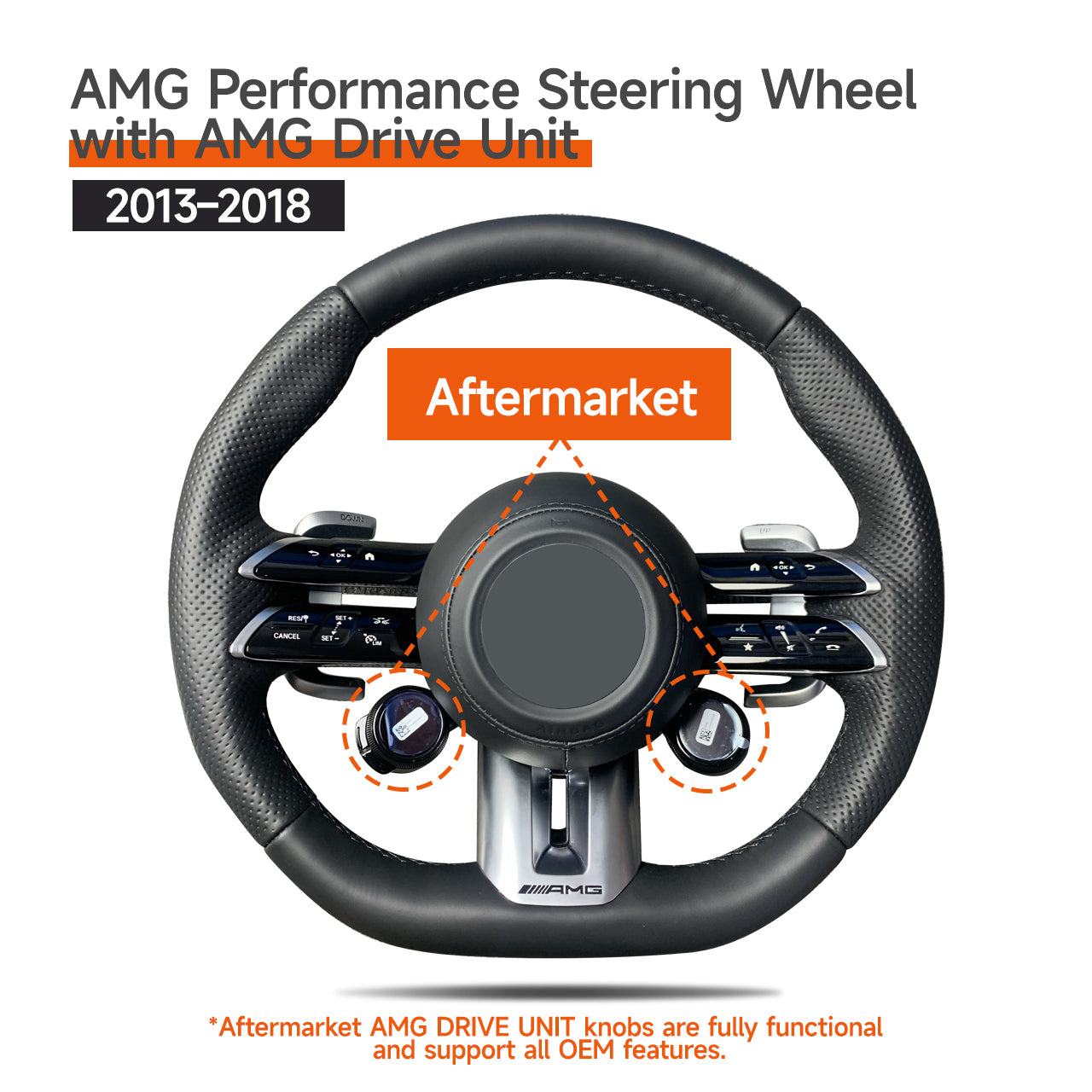 Mercedes-Benz G Wagon W463 2003-2018 upgrade to W463A/465 2019-2025 Foged Carbon Fiber AMG/Brabus Performance steering wheel/with AMG Drive Unit