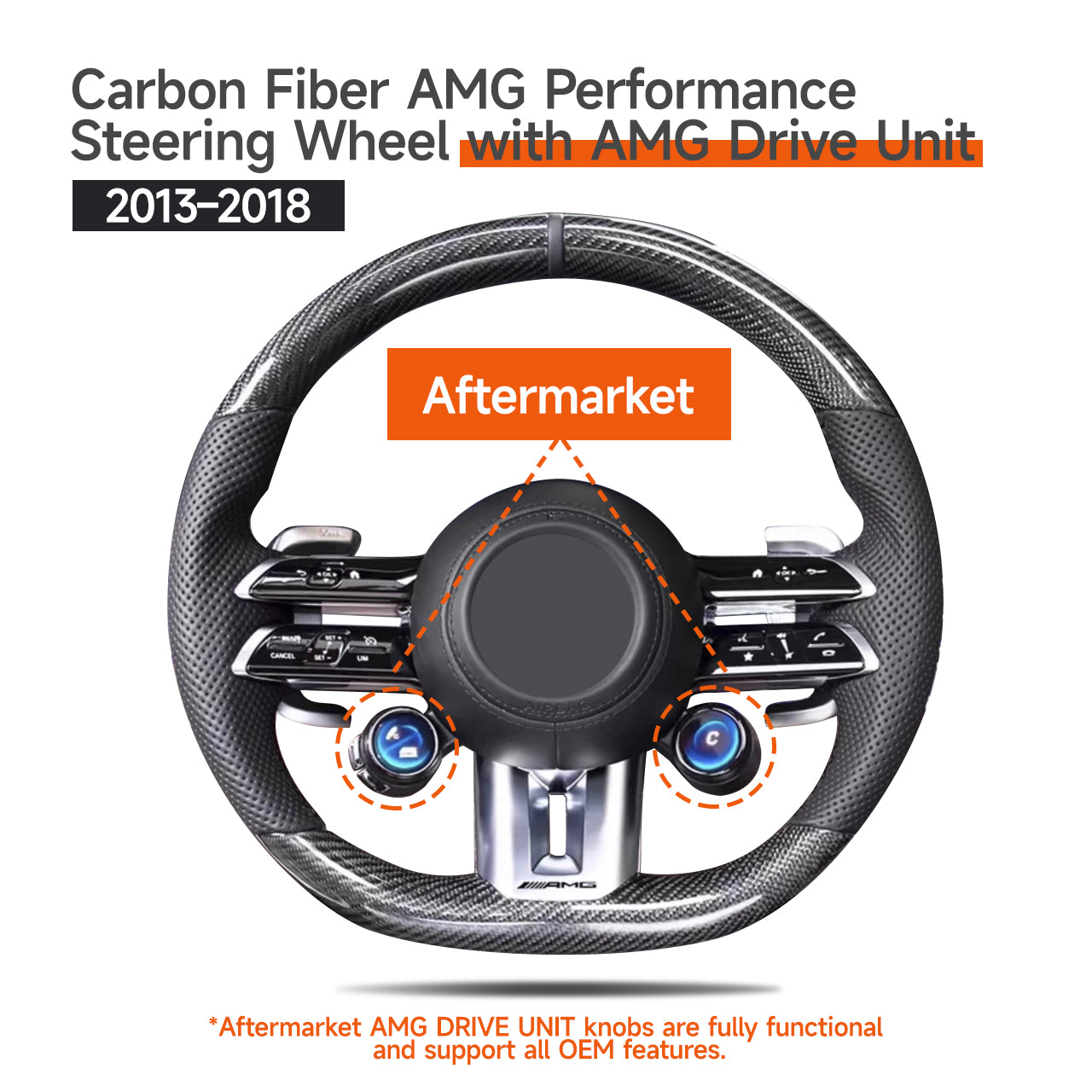 Mercedes-Benz G Wagon W463 2003-2018 upgrade to W463A/465 2019-2025 Foged Carbon Fiber AMG/Brabus Performance steering wheel/with AMG Drive Unit