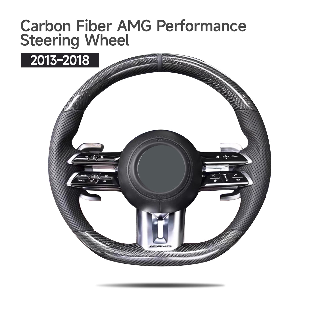 Mercedes-Benz G Wagon W463 2003-2018 upgrade to W463A/465 2019-2025 Foged Carbon Fiber AMG/Brabus Performance steering wheel/with AMG Drive Unit