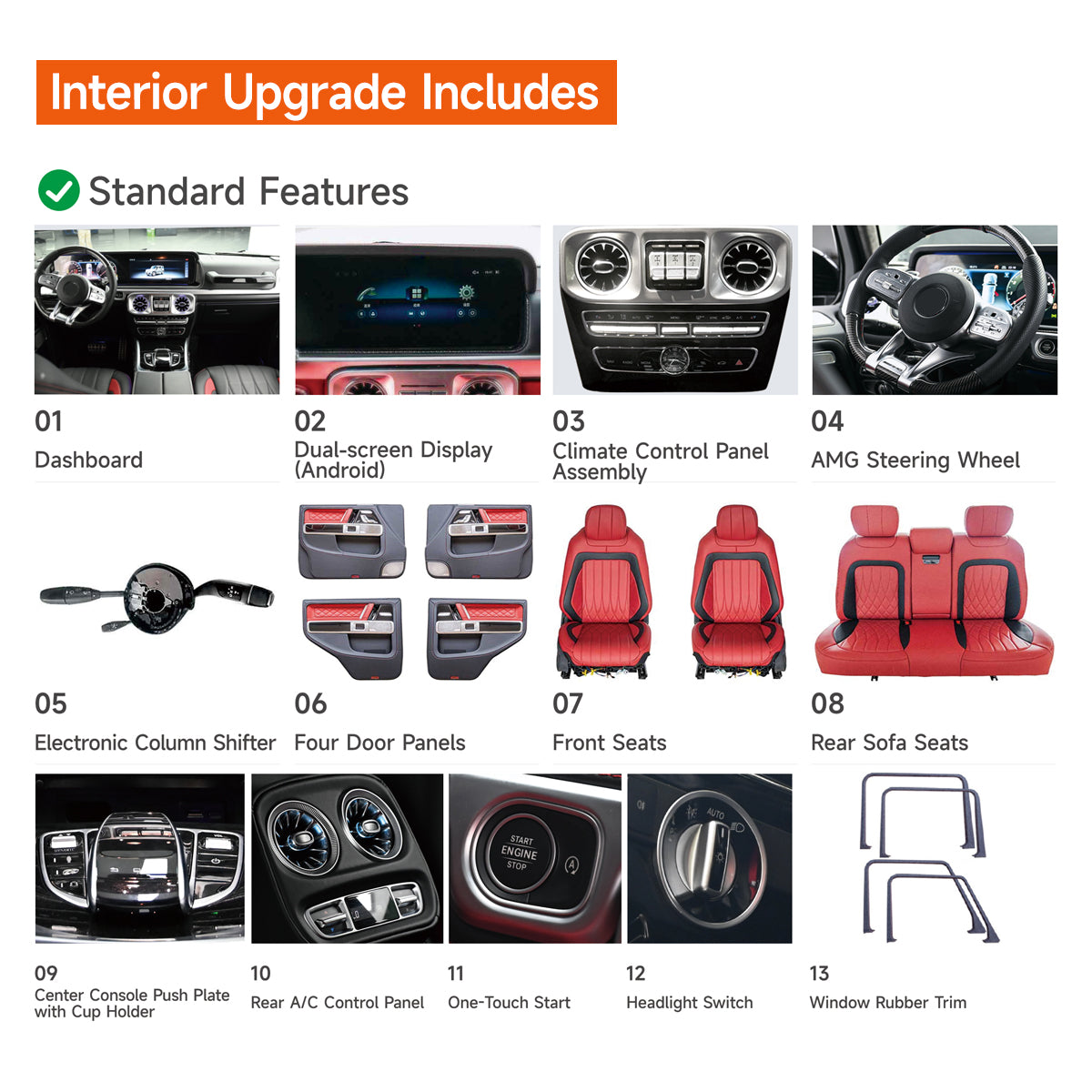2002 -2018 Interior Old to New W463A- Advanced Edition For G Wagon W463