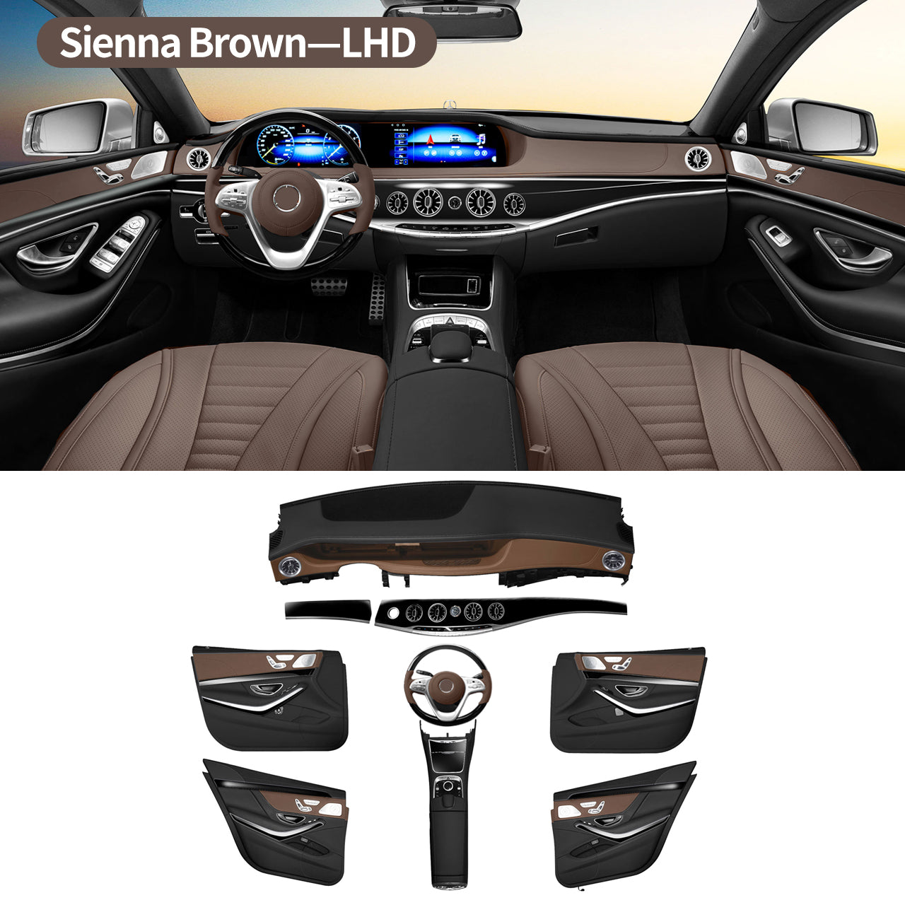 Mercedes-Benz S Class W221(2005 -2013)Interior Upgrade Old to New W222( 2020 ) Interior Kit