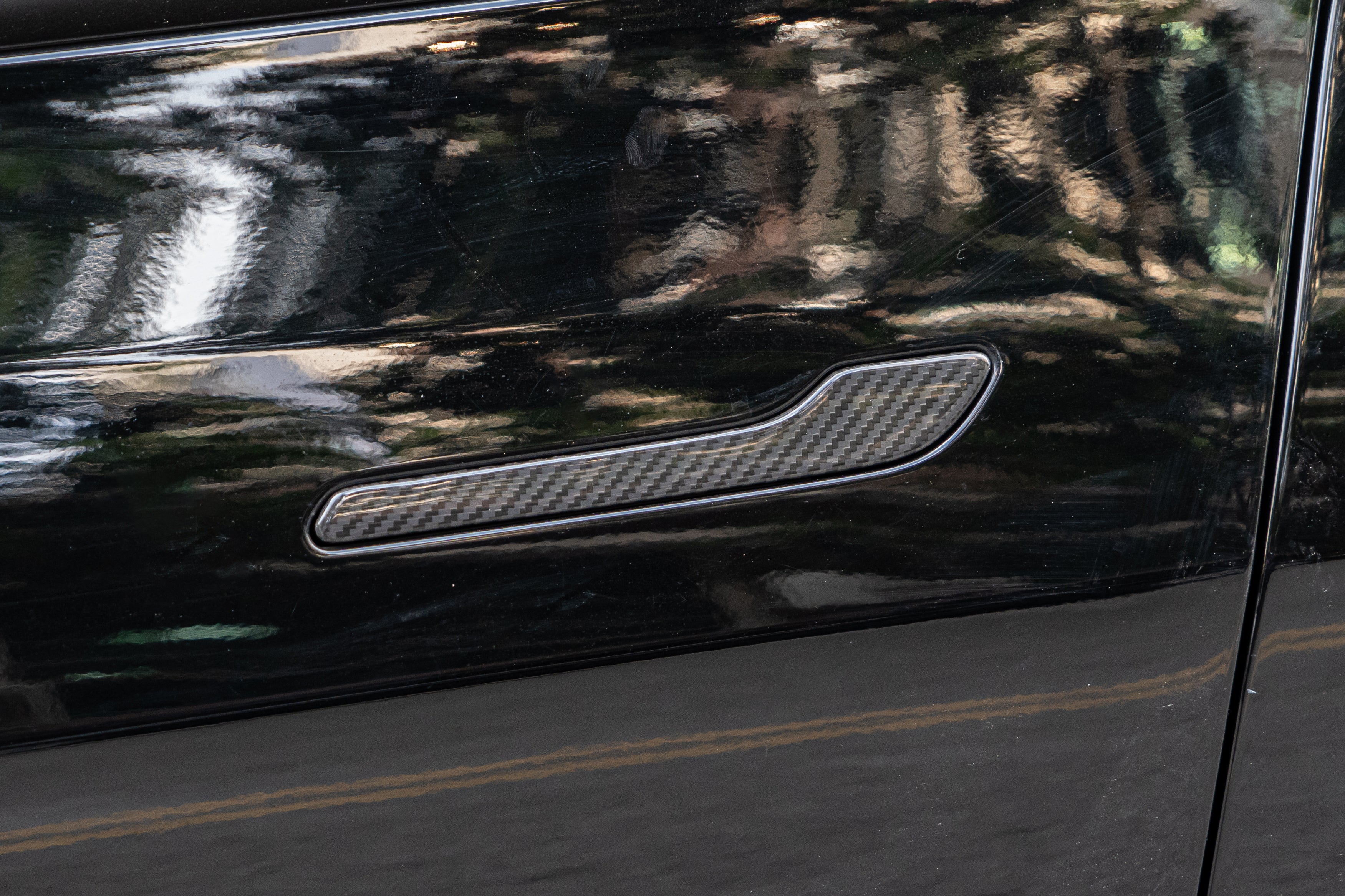 Model 3/Highland/Y Door Handle Dry Carbon Sticker