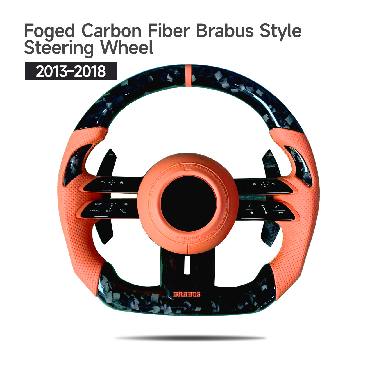 Mercedes-Benz G Wagon W463 2003-2018 upgrade to W463A/465 2019-2025 Foged Carbon Fiber AMG/Brabus Performance steering wheel/with AMG Drive Unit