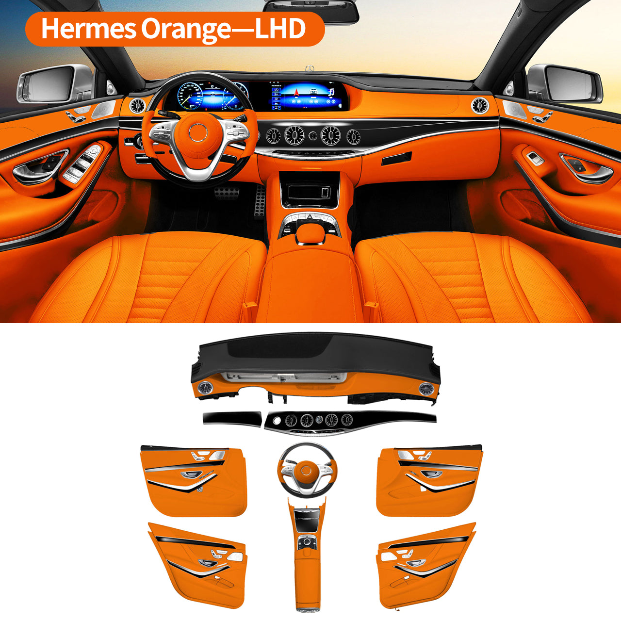 Mercedes-Benz S Class W221(2005 -2013)Interior Upgrade Old to New W222( 2020 ) Interior Kit