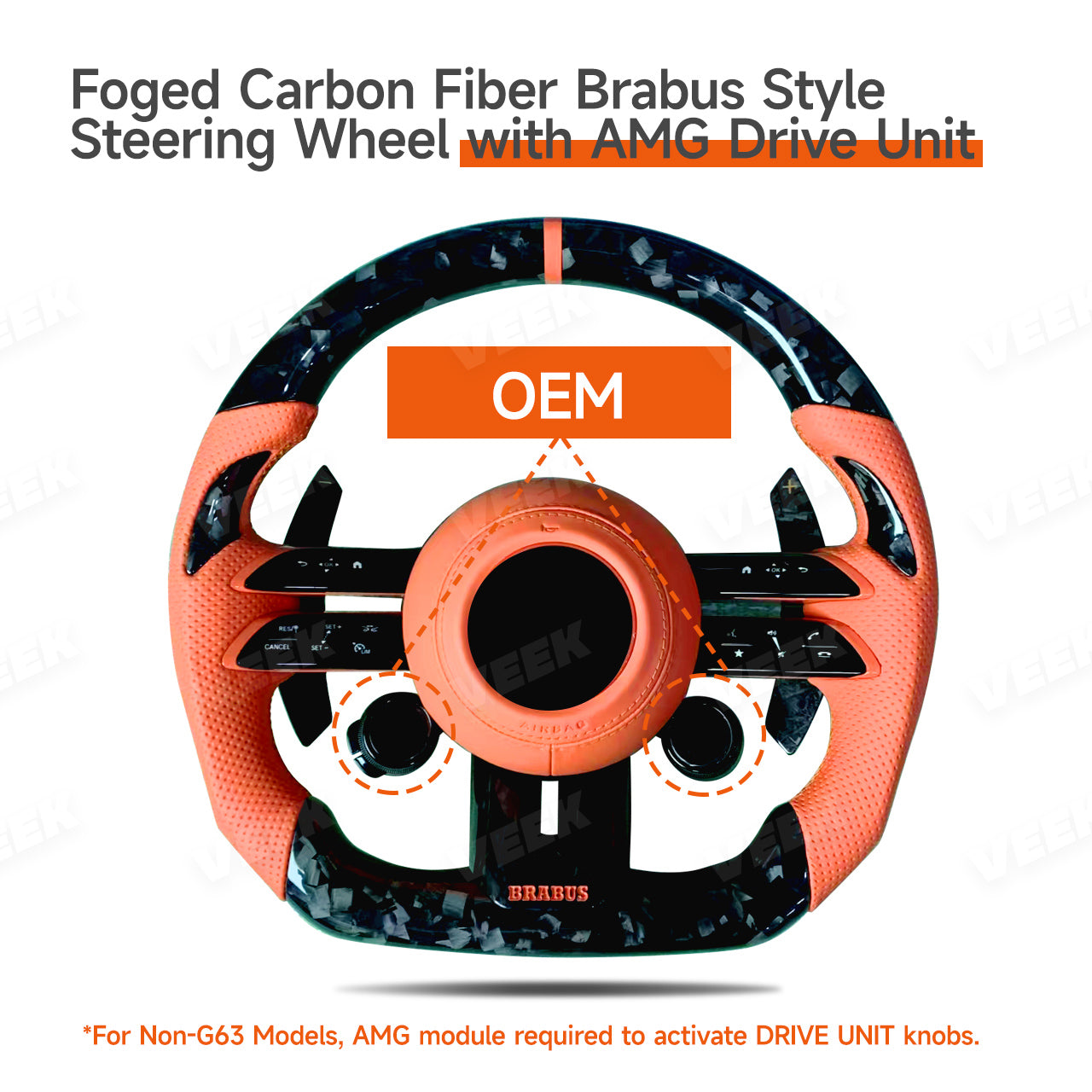 Mercedes-Benz G-Wagon W463 (2003–2018) Interior Upgrade to W463A (2024) Brabus G800/G900 Interior Kit