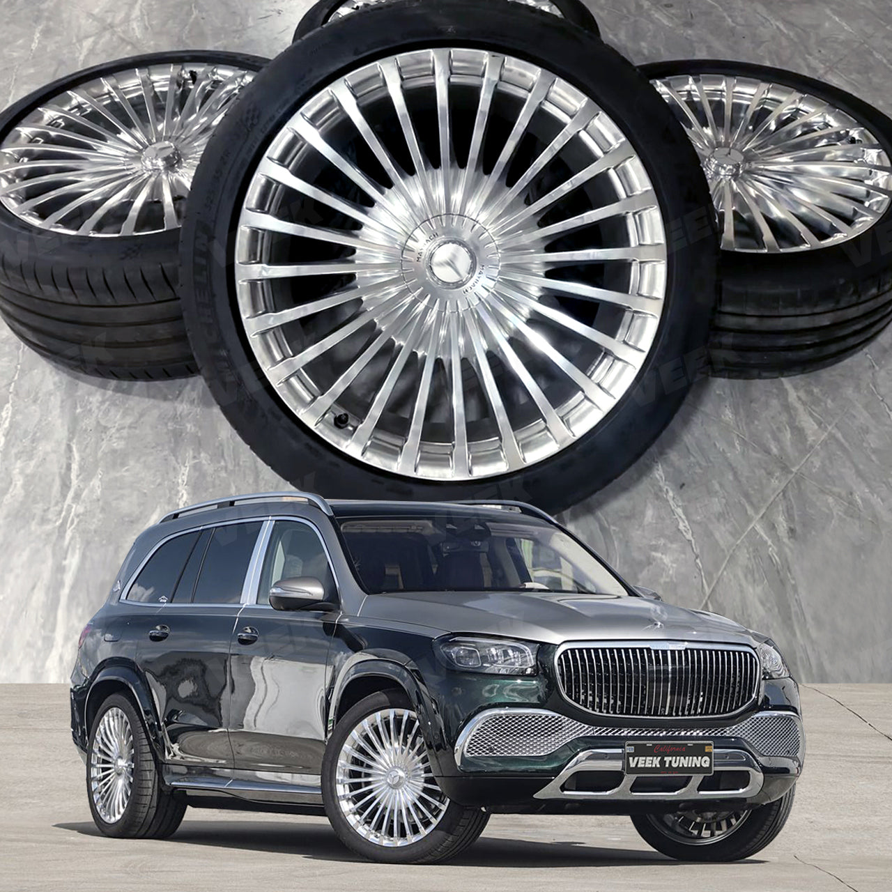 23" Mercedes GLS600 Rims GLS580 GLS MAYBACH GLE43 GLE53 GLE580 Wheels Rims