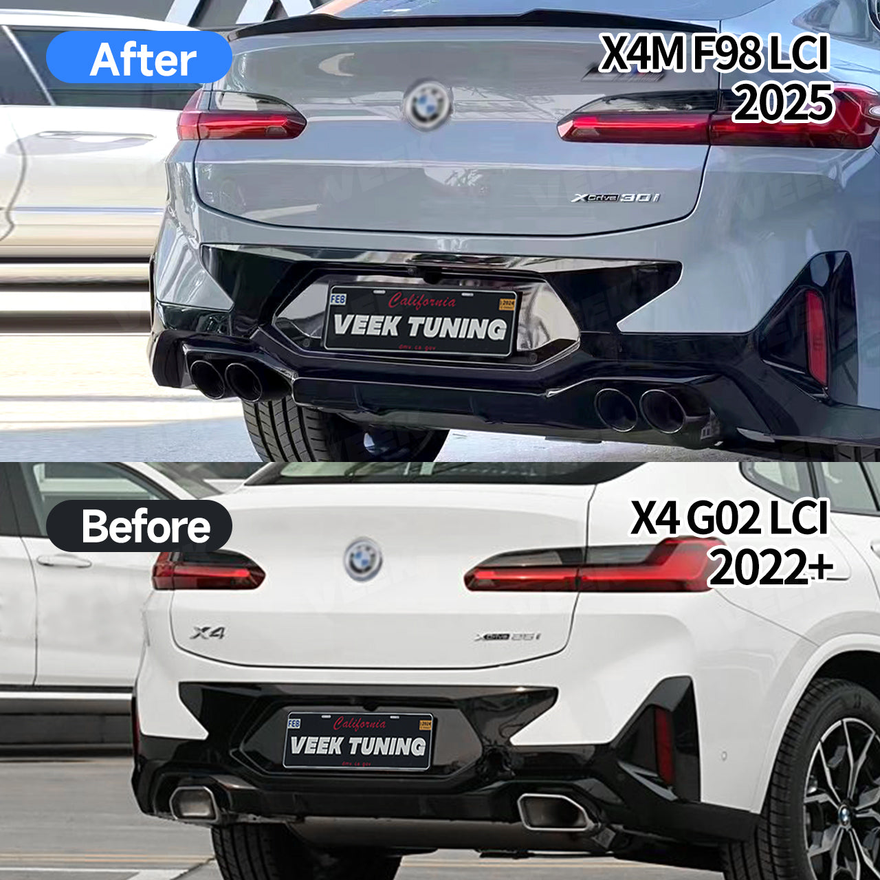 F98 LCI X4M 2025 Conversion Kit for BMW X4 2022–2025 G02 LCI