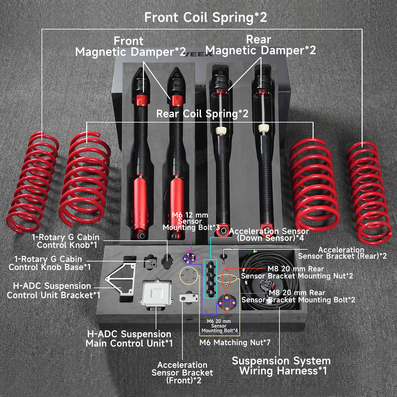 Complete MRC magnetic suspension system for G-Class W463