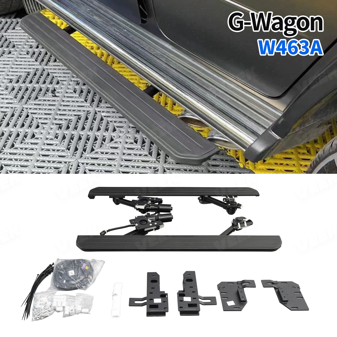 Long Electric Running Boards/Electric Side Steps for 2019–2025 G Wagon W463A/W465 G63/G500 Extra Exterior Kits