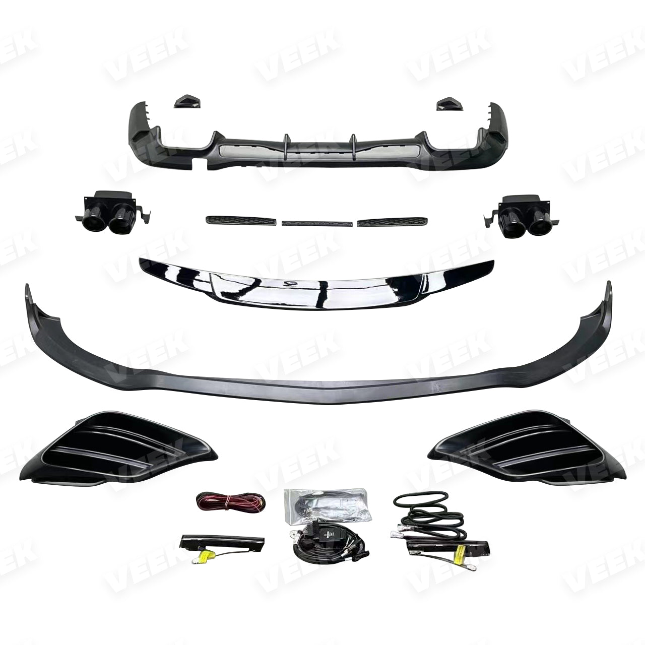 Mercedes S-Class W223 to Brabus Style Body Kit (Dry Carbon Fiber/Glossy Black)