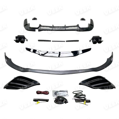 Mercedes S-Class W223 to Brabus Style Body Kit (Dry Carbon Fiber/Glossy Black)