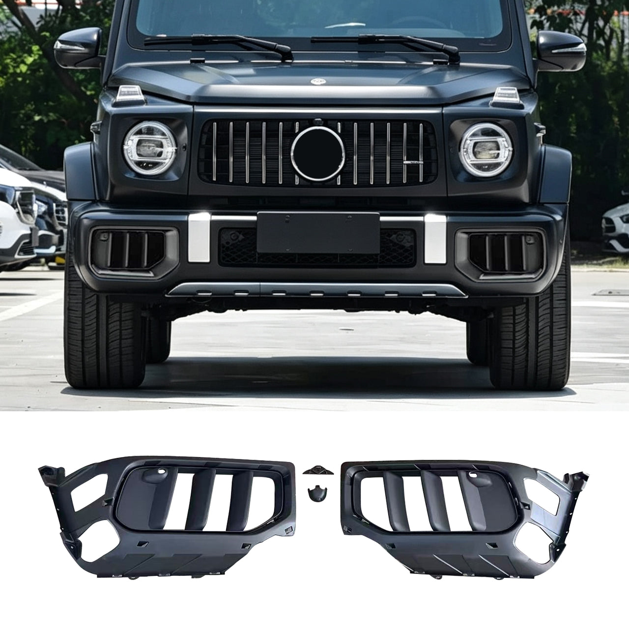 2019-2024 Mercedes G63 W463A to 2026 W465 G63 Front Bumper & Grille Air Intake Vent Upgrade Kit