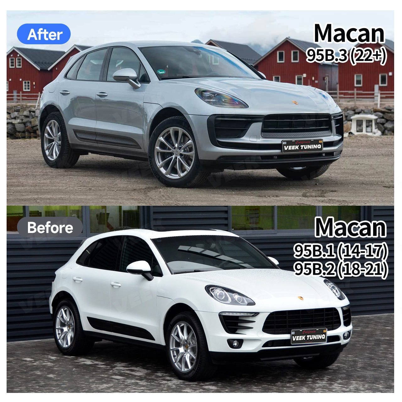 Porsche Macan 95B.1/95B.2（2014-2021）Upgrade Old to New 95B.3 (2022+) Body Kit