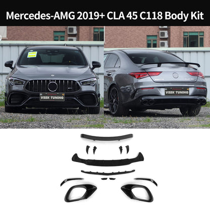 For CLA C118 2019+ Upgrade to CLA 45 Body Kit (Gloss Black)
