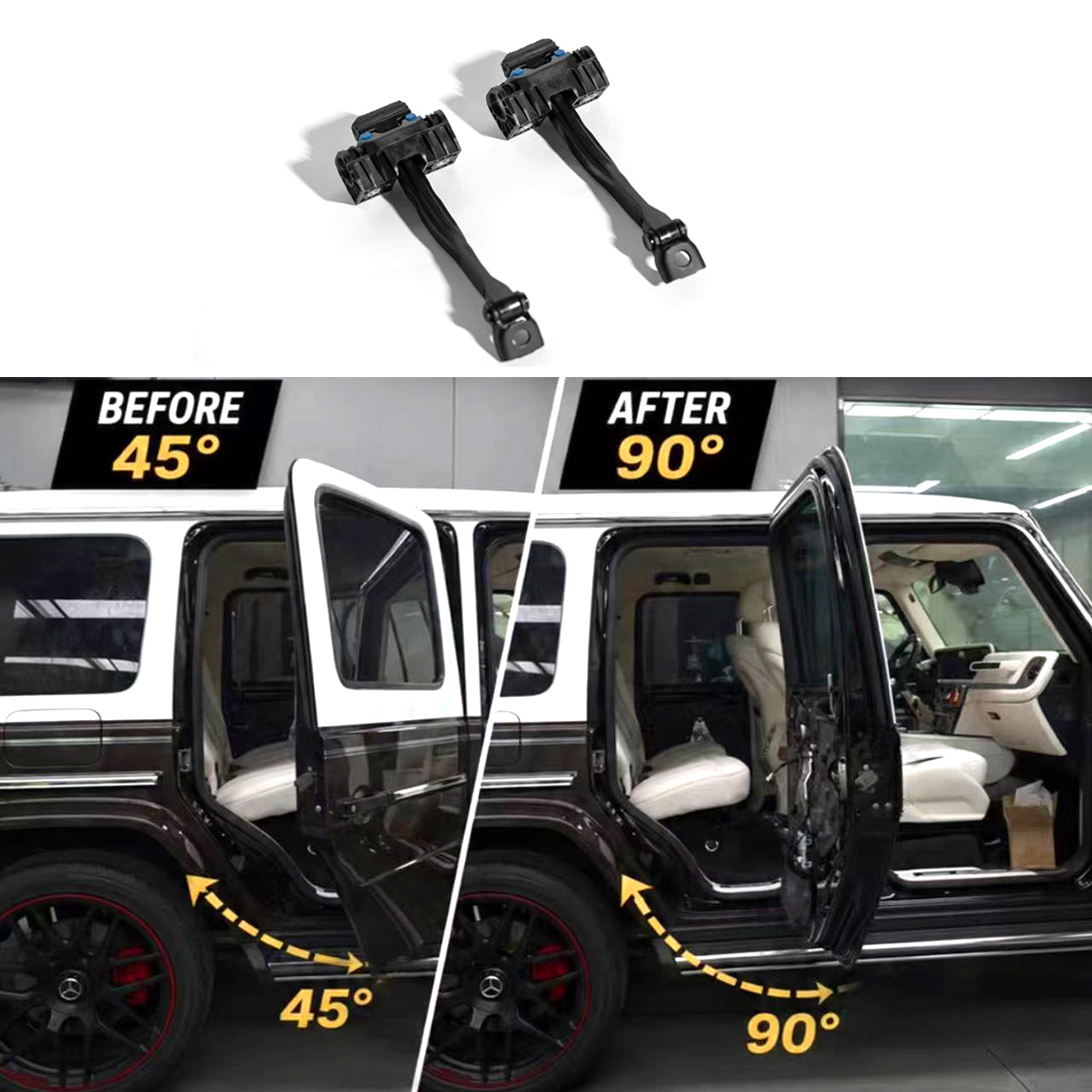 G-Wagon Rear Door 90° Degree Hinge Conversion Kit for 2019-2026 Mercedes G63 G500 G-Class W463A W465