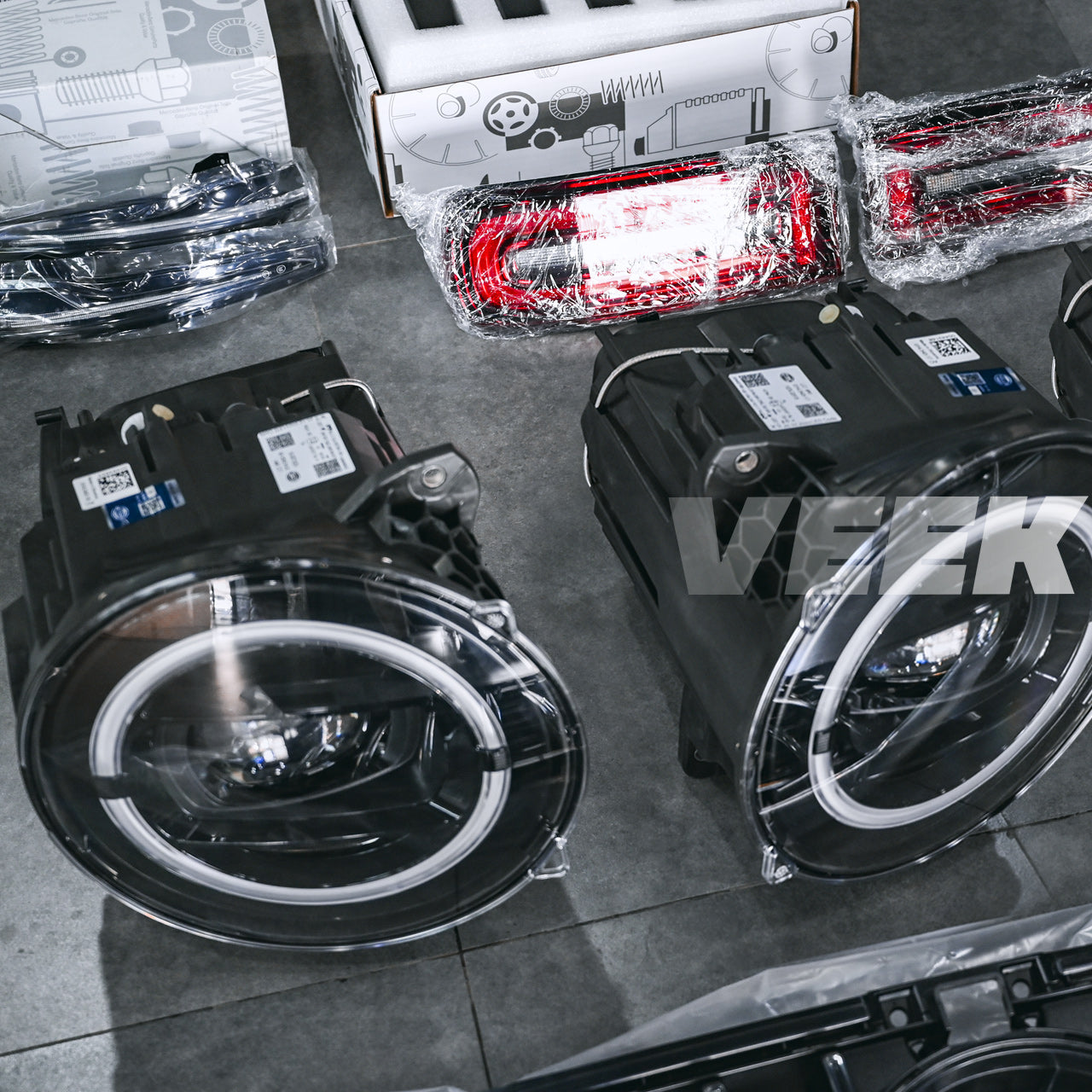 Mercedes G-Class W463A 2019-2024 Upgrade to G63 AMG Night Edition Body Kit and Blackout Lights Set