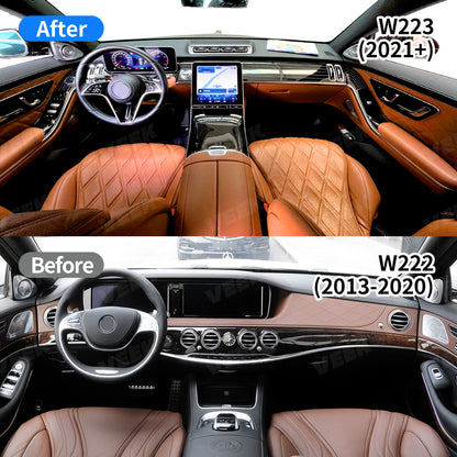 Mercedes-Benz S Class 2013 -2020 W222 Interior Upgrade Old to New 2021+ W223 Interior Kit