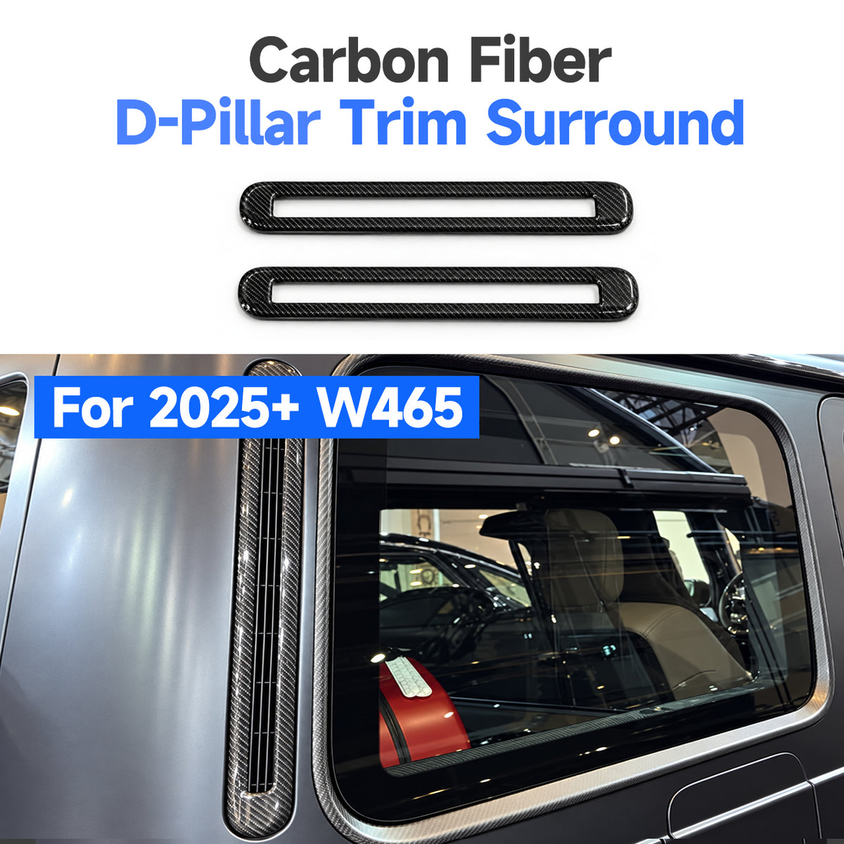 2025+ W465 G-Class D-Pillar Carbon Fiber Trim Surround