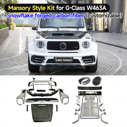 Custom Mansory-Style Dry Carbon Fiber Kit for Mercedes-Benz G-Class W463A