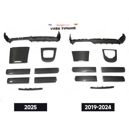 Carbon fiber Interior Clip-On Strip for W463A/W465 2019-2025 Mercedes G Wagon