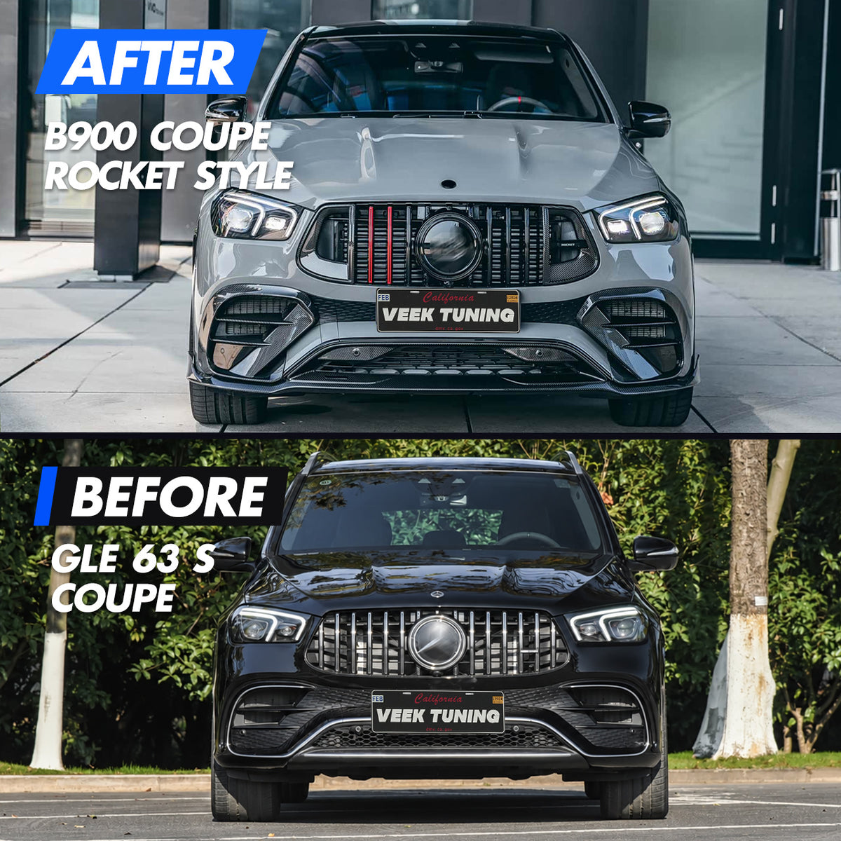 2020–2023 Mercedes-Benz GLE 63 Coupe C167 Upgrade to Carbon Fiber B900 Rocket Style Exterior Body Kit