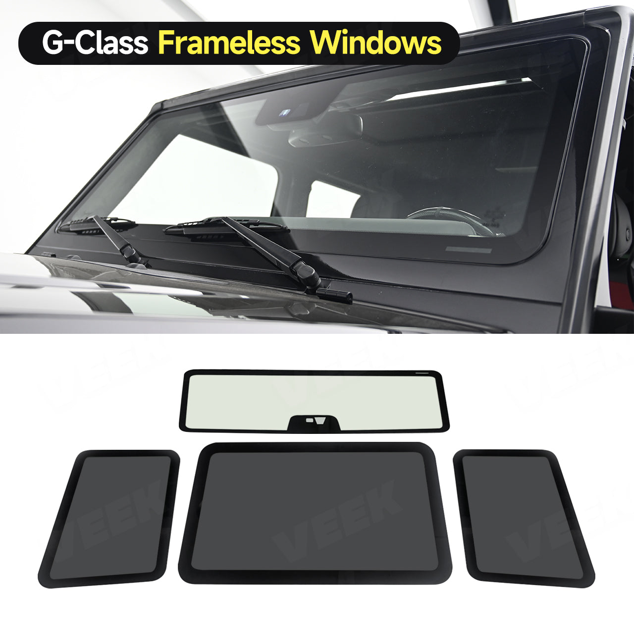 Mercedes-Benz G Wagon W463 (2002–2018) Exterior Upgrade to W463A (2024+) G63/Brabus/G800/G900 with Frameless Windows