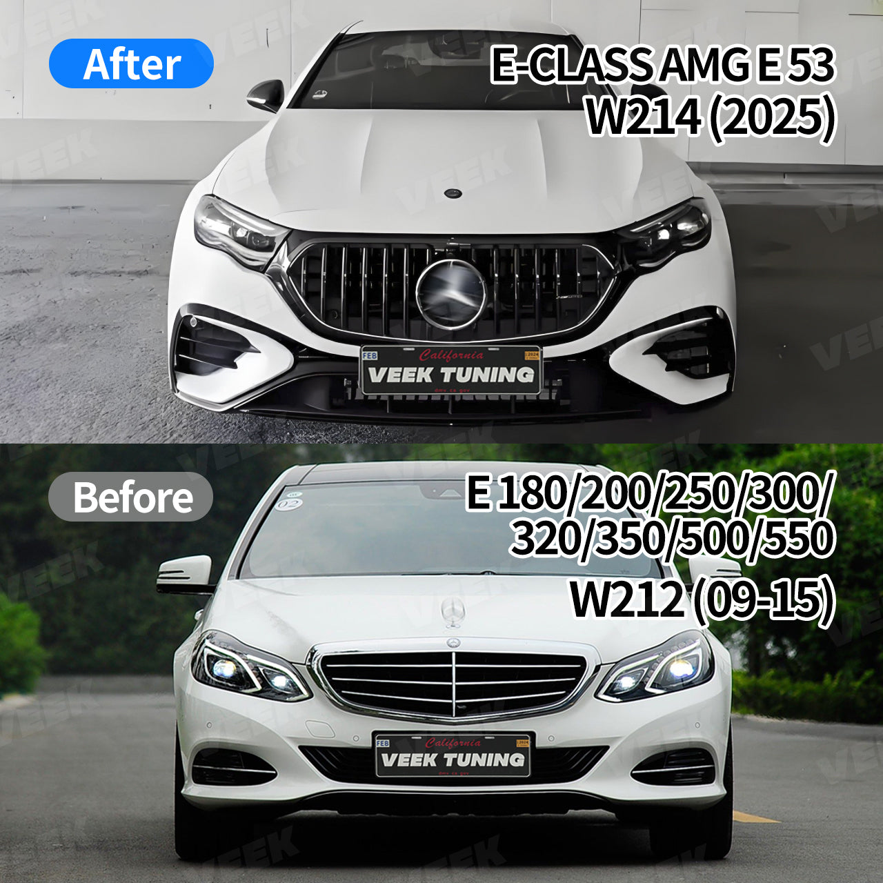 Mercedes Benz E-Class W212 (2009-2015) Upgrade Old to New AMG E63 S W214 (2025) Conversion Kit((No cutting required))