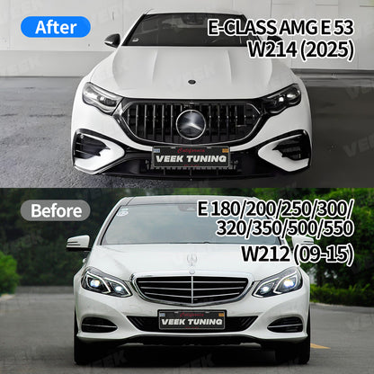 Mercedes Benz E-Class W212 (2009-2015) Upgrade Old to New AMG E63 S W214 (2025) Conversion Kit((No cutting required))