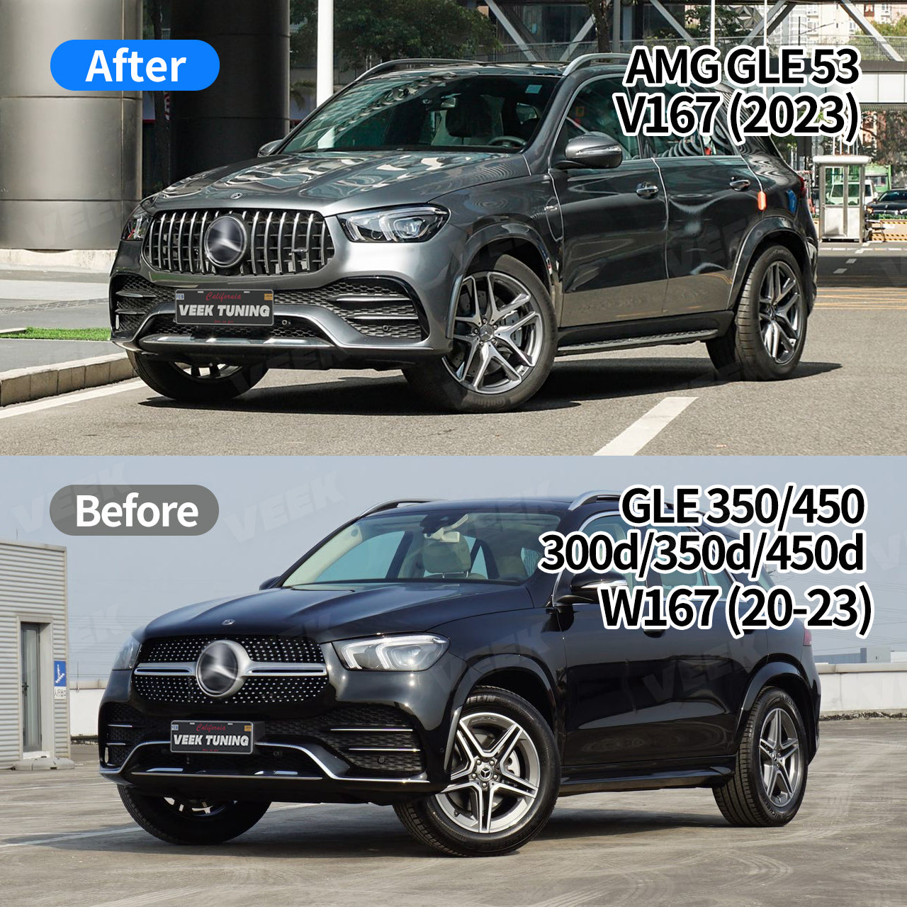 Mercedes Benz GLE SUV W167 (2020-2023) Upgrade to AMG 53 W167 (2023) Style Body Kit