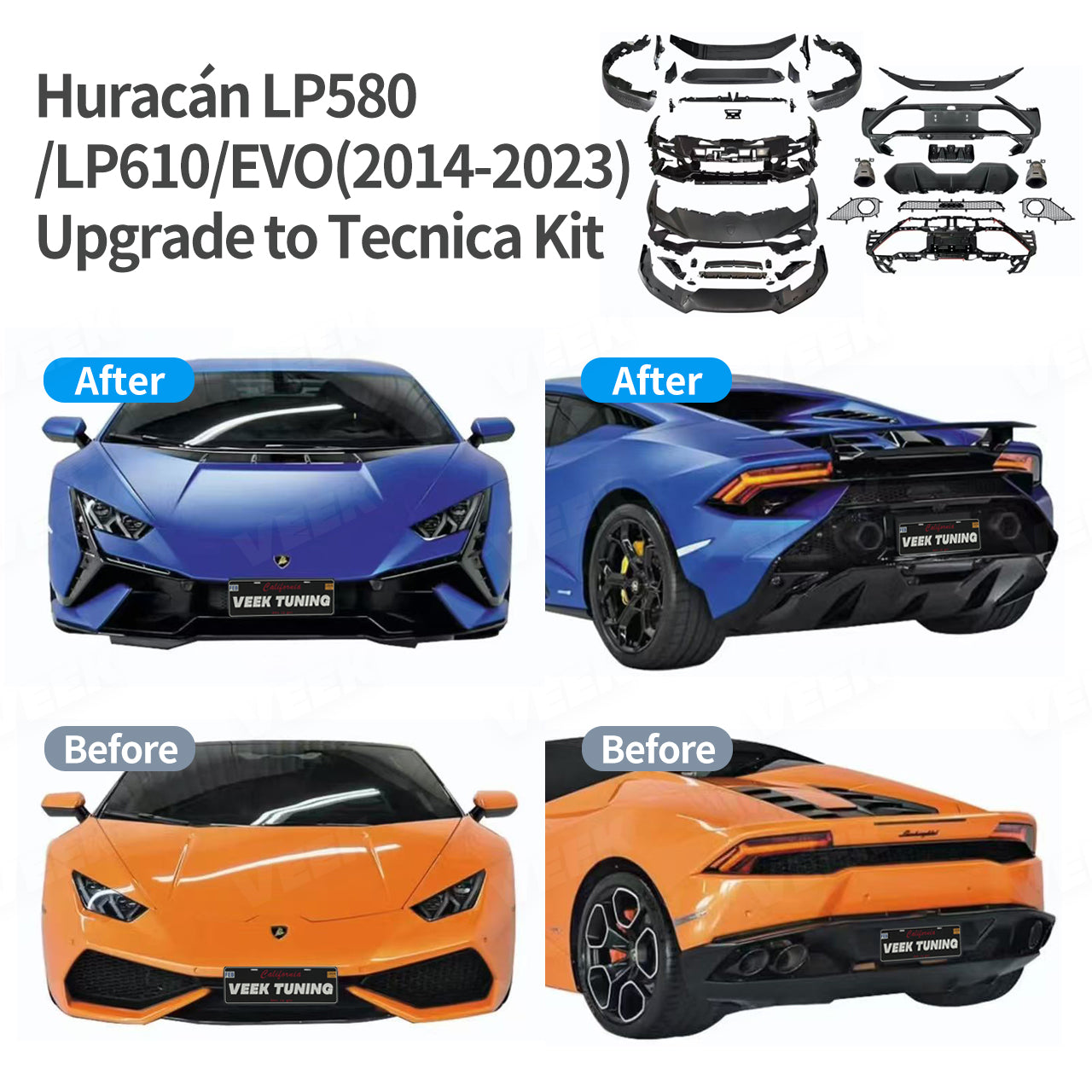 Tecnica Style Exterior Kit for Lamborghini Huracán LP580 / LP610 / EVO (2014–2023)